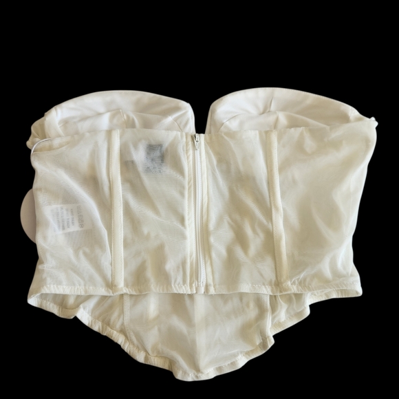 NWT Princess Polly Bustier Corset Top Ivory/White Mesh Boned Festival Top Size 6 - Picture 9 of 13